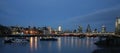 London skyline, night scene Royalty Free Stock Photo