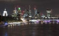 London skyline at night