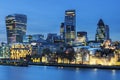 London skyline by night Royalty Free Stock Photo