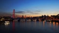 London skyline, night view Royalty Free Stock Photo