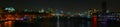 London skyline over the River Thames at night Royalty Free Stock Photo