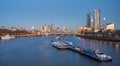 London skyline panorama at night, England the UK. River Thames, Royalty Free Stock Photo