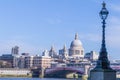 London skyline with Saint Paul`s cathedral Royalty Free Stock Photo