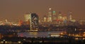 London Skyline seen from Greenwich Park Royalty Free Stock Photo