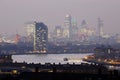 London Skyline seen from Greenwich Park Royalty Free Stock Photo