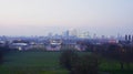 London Skyline seen from Greenwich Park Royalty Free Stock Photo