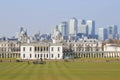 London Skyline seen from Greenwich Park Royalty Free Stock Photo