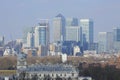 London Skyline seen from Greenwich Park Royalty Free Stock Photo