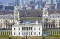 London Skyline seen from Greenwich Park Royalty Free Stock Photo