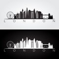 London skyline silhouette. Royalty Free Stock Photo