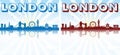 London Skyline Silhouette sun rays Royalty Free Stock Photo