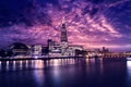 London skyline sunset City Hall and Shard