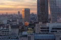 London skyline in sunset light with new modern buildings Royalty Free Stock Photo