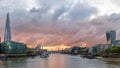 London skyline at sunset, London, United Kingdom. Royalty Free Stock Photo