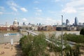 London skyline view from Tate Modern terrace