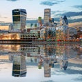 London Skylines at dusk England UK