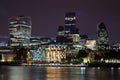 London skyscrapers skyline view illuminated at night