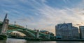 London Southwark bridge in Thames river UK.