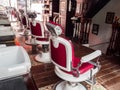 An empty barber shop, temporarily closed due to lockdown.