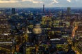 London, St Paul Cathedral and skyline at night Royalty Free Stock Photo