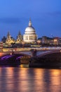 London St paul cathedral sunset Royalty Free Stock Photo