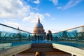London St Paul Pauls cathedral from Millennium Royalty Free Stock Photo