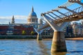 London St Paul Pauls cathedral from Millennium