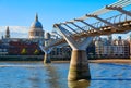 London St Paul Pauls cathedral from Millennium