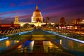 London St Paul Pauls cathedral from Millennium Royalty Free Stock Photo