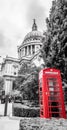 London St Pauls Phone Box Royalty Free Stock Photo