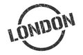 London stamp. London grunge round isolated sign.