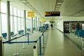 LONDON STANSTED AIRPORT, UK - MARCH 23, 2014: Airport building in sun rise Royalty Free Stock Photo
