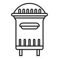 London street mailbox icon, outline style