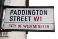 London Street Sign, Paddington street