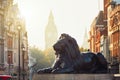 London street at the sunrise Royalty Free Stock Photo