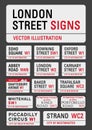 London streets signs