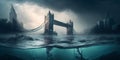 London Submerged in Sea Water