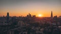 Aerial photograph showcasing a stunning cityscape illuminated by a captivating array of lights