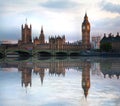 London sunset. Big Ben and houses of Parliament, London Royalty Free Stock Photo