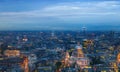 London at sunset. City background. Night lights Westminster side Royalty Free Stock Photo