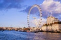 London at sunset. London eye. Tourism concept, travel concept, travelling. English traditional biuldings. Banner.