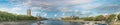 London sunset panoramic view from Lambeth Bridge. Westminster Pa Royalty Free Stock Photo