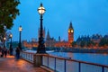 London sunset skyline Bigben and Thames