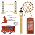 London symbols and architecture set collection Vector