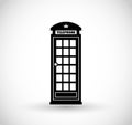 London telephone booth icon vector