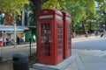 London telephone boxes box red london england Hampstead heath