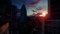 London time lapse sunrise, Swiss Reinsurance Headquarters, The Gherkin