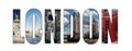 London title letters composite image