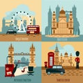 London Touristic Set Royalty Free Stock Photo