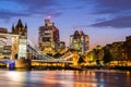 London Tower Bridge with Downtown building Royalty Free Stock Photo
